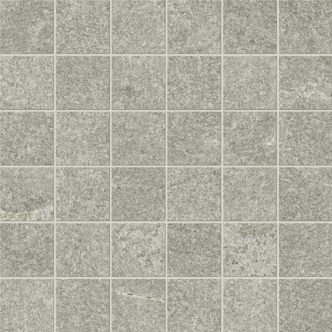 Marca Corona Arkiquartz 12" x 12" Natural Porcelain 2" Mosaic
