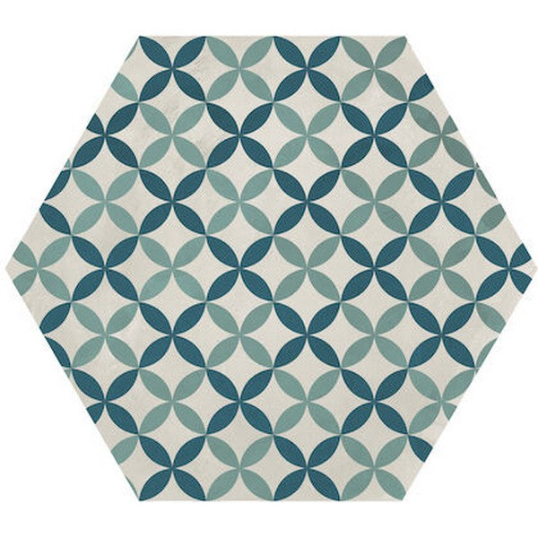 Marca Corona Terra 10" x 8.5" Matte Hexagon Deco Porcelain Tile