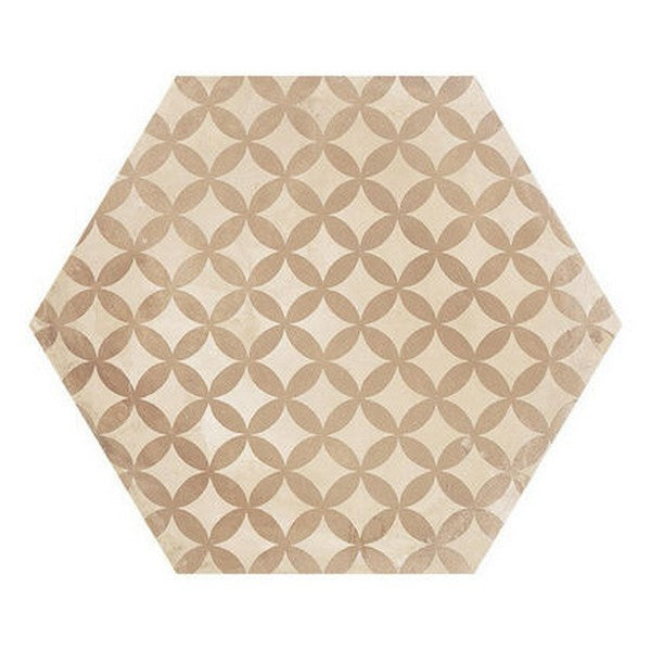Marca Corona Terra 10" x 8.5" Matte Hexagon Deco Porcelain Tile