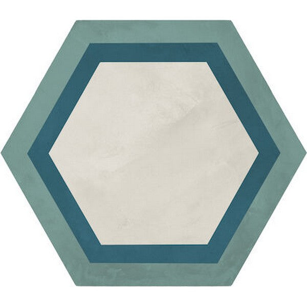 Marca Corona Terra 10" x 8.5" Matte Hexagon Deco Porcelain Tile
