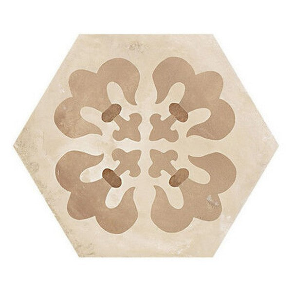 Marca Corona Terra 10" x 8.5" Matte Hexagon Deco Porcelain Tile
