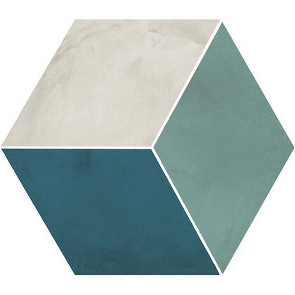 Marca Corona Terra 10" x 8.5" Matte Hexagon Deco Porcelain Tile