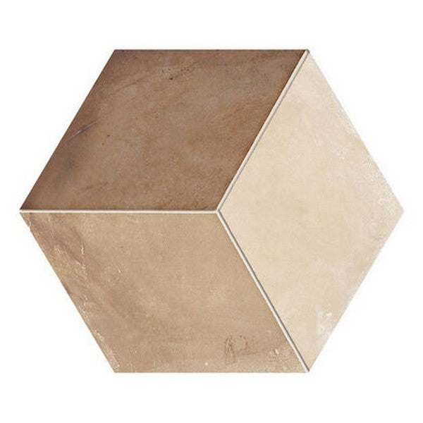Marca Corona Terra 10" x 8.5" Matte Hexagon Deco Porcelain Tile