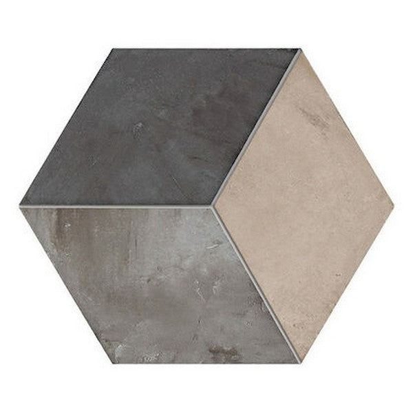Marca Corona Terra 10" x 8.5" Matte Hexagon Deco Porcelain Tile