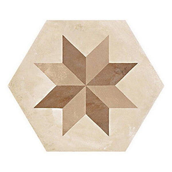 Marca Corona Terra 10" x 8.5" Matte Hexagon Deco Porcelain Tile