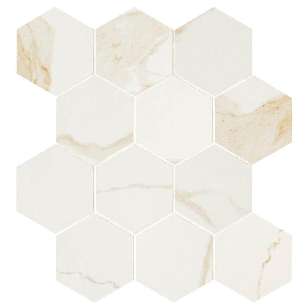MS International Eden 12" x 12" Matte 3" Hexagon Porcelain Mosaic