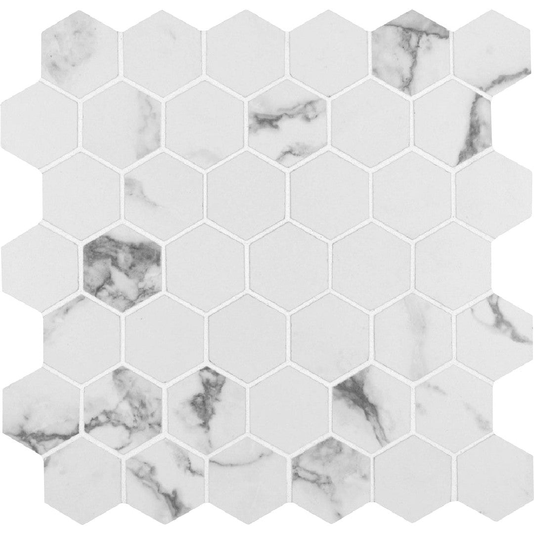 MS International Pietra 12" x 12" Matte 2" Hexagon Porcelain Mosaic