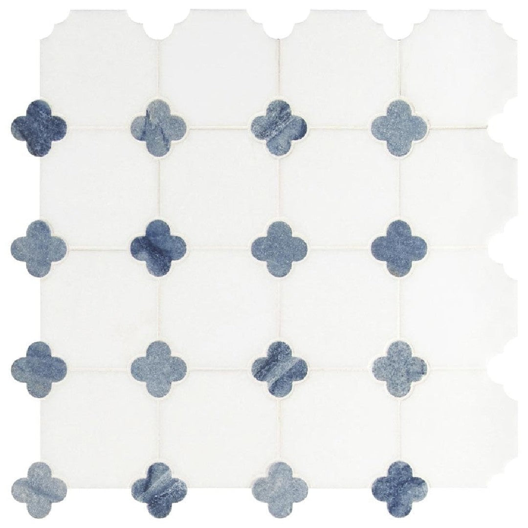 MS International Azula 12" x 12" Polished Floret Marble Mosaic