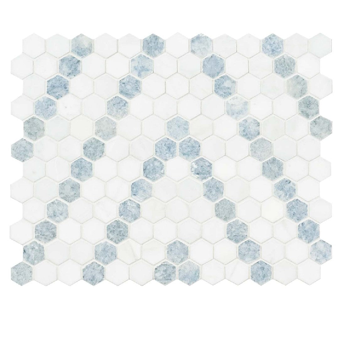 MS International Azula 10.94" x 13.74" Marble 1" Hexagon Mosaic