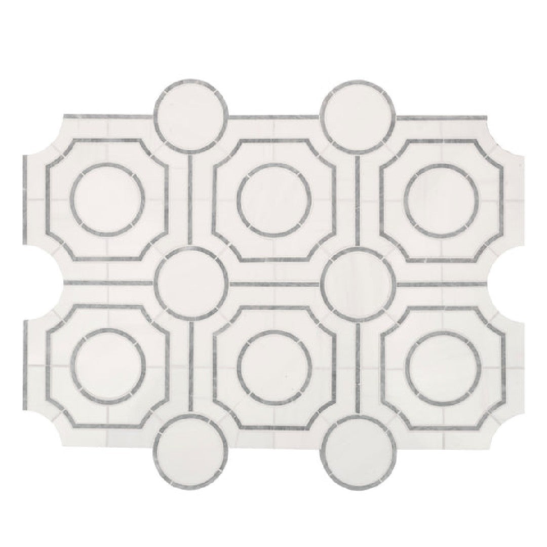 MS International Bianco Dolomite 10" x 10" Marble Mosaic