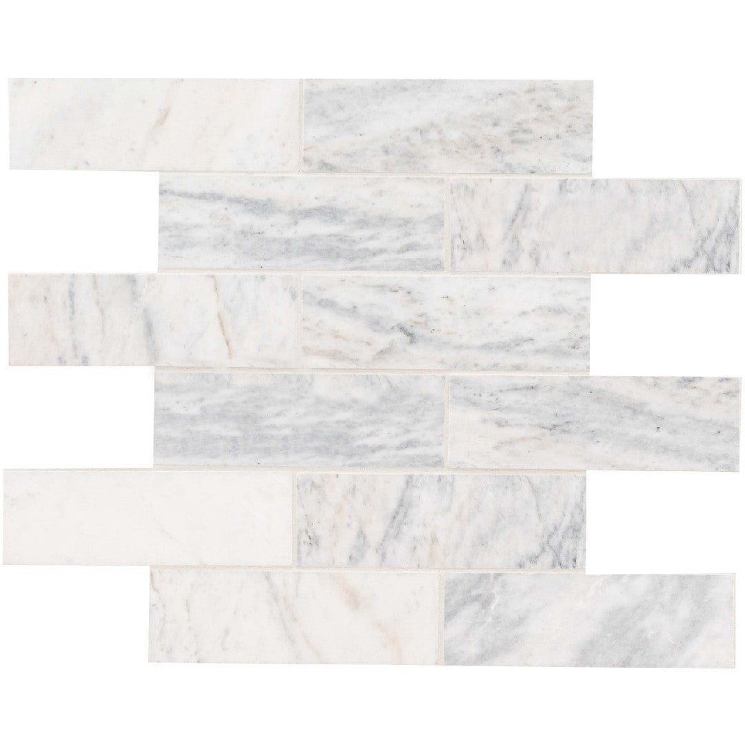 MS International Capri Blue 11.81" x 11.81" Marble Mosaic