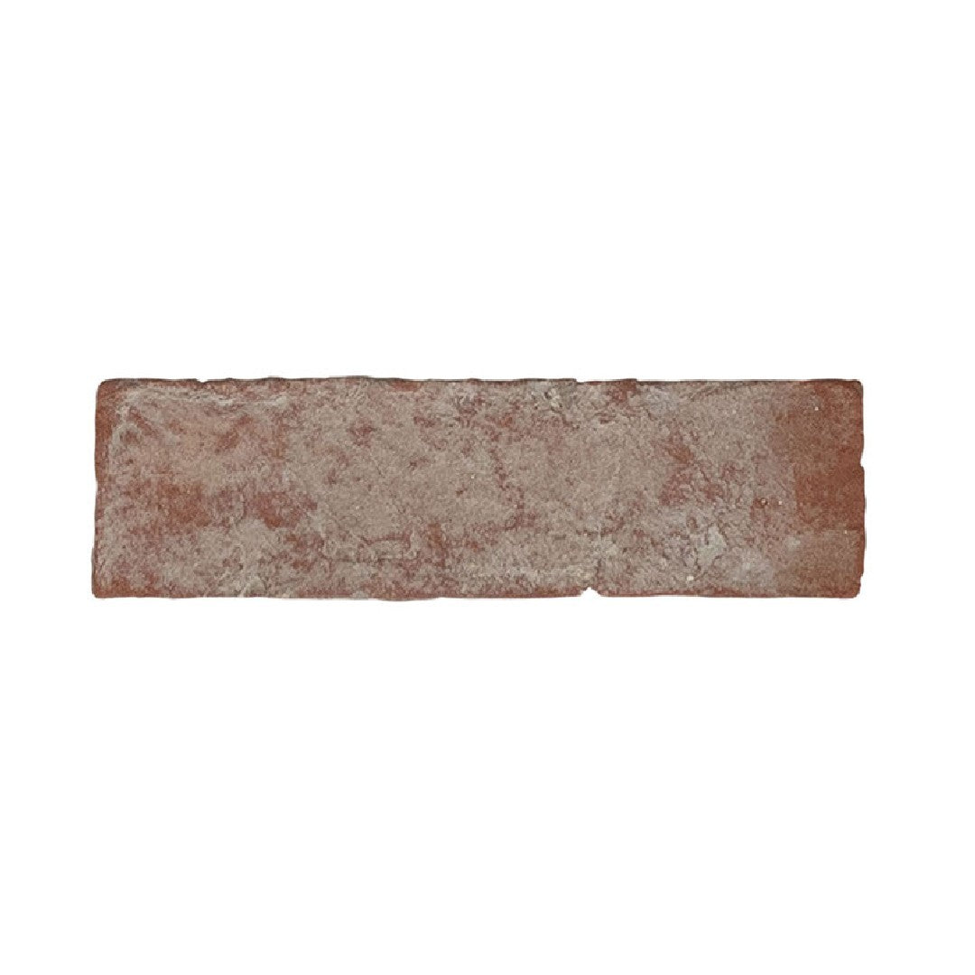MS International Noble Red 2.25" x 7.5" Tumbled Clay Brick Mosaic