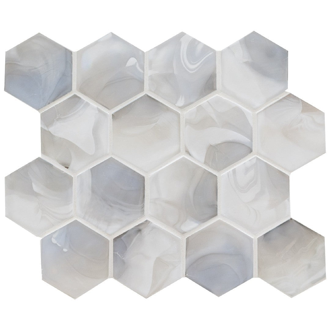 MS International Akoya 11.73" x 11.73" Glass 3" Hexagon Mosaic