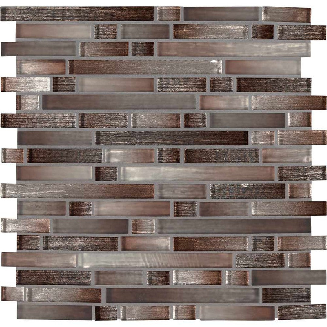 MS International Akaya 11.75" x 12" Glass Linear Mosaic