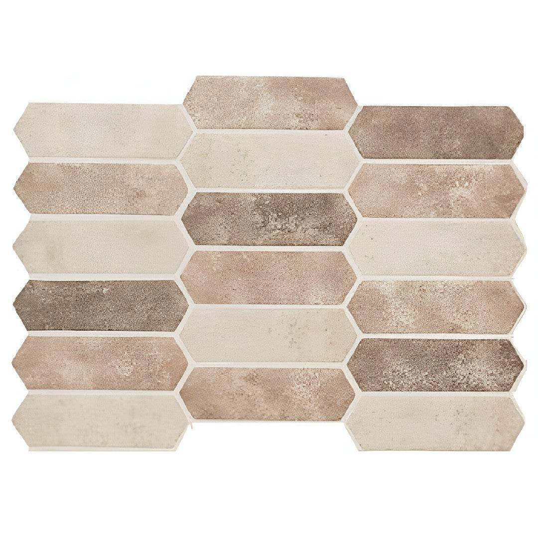 MS International Sandhills 11.81" x 11.81" Picket Fence Glass Mosaic