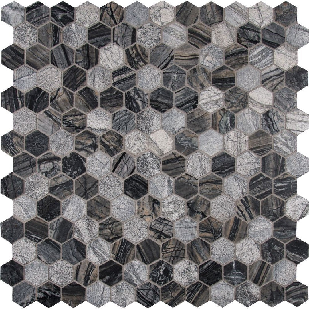 MS International Henley 11.75" x 12" Polished 2" Hexagon Marble Mosaic