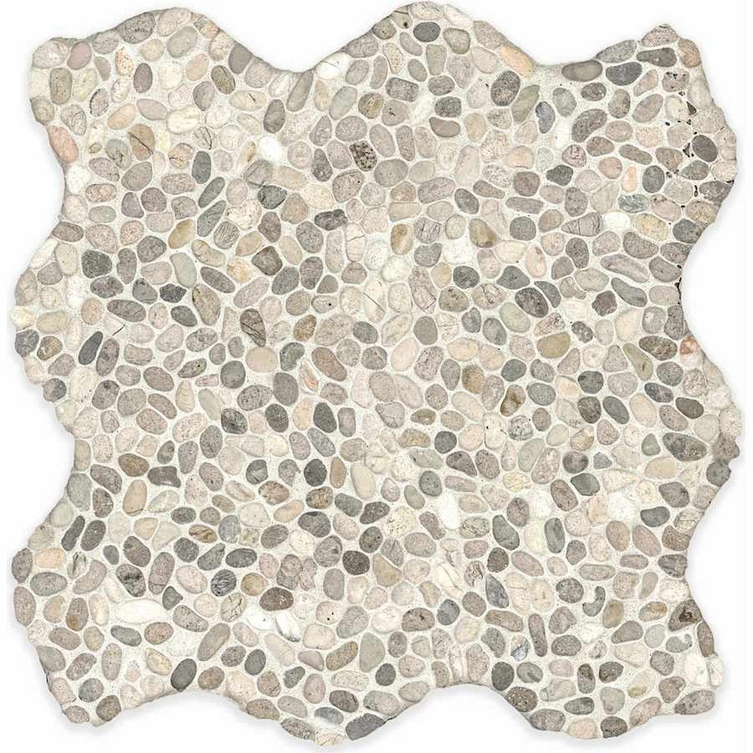 MS International Pebbles 12" x 12" Tumbled Mini Pebble Marble Mosaic