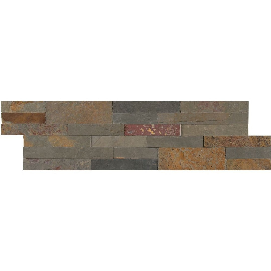 MS International Stacked Stone 6" x 22" Natural Stone Mosaic