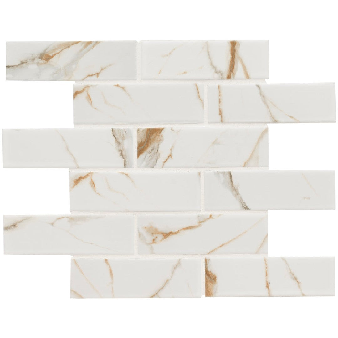 MS International Calacatta 11.69" x 11.46" Matte Porcelain Mosaic