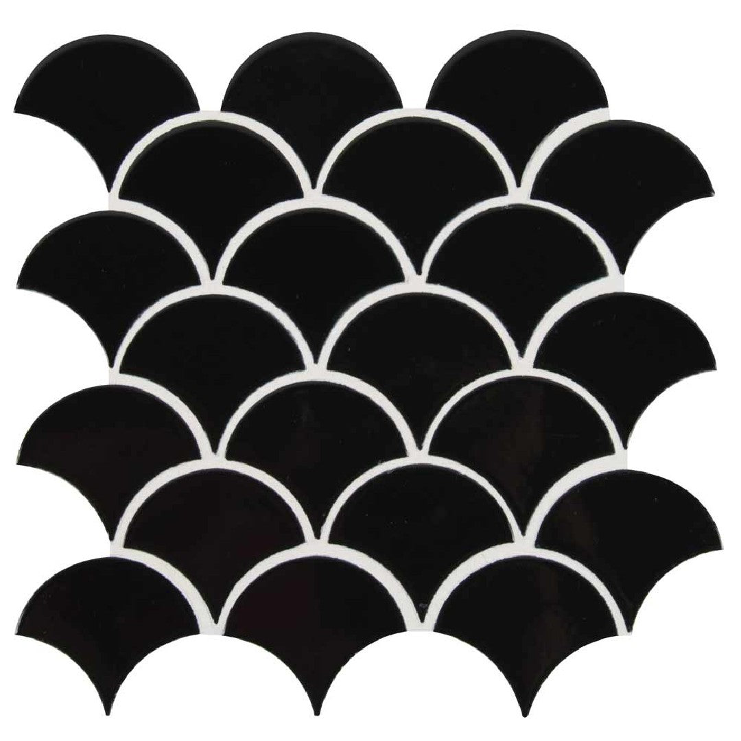 MS International Specialty Shapes 12.75" x 13.75" Glossy Porcelain Mosaic