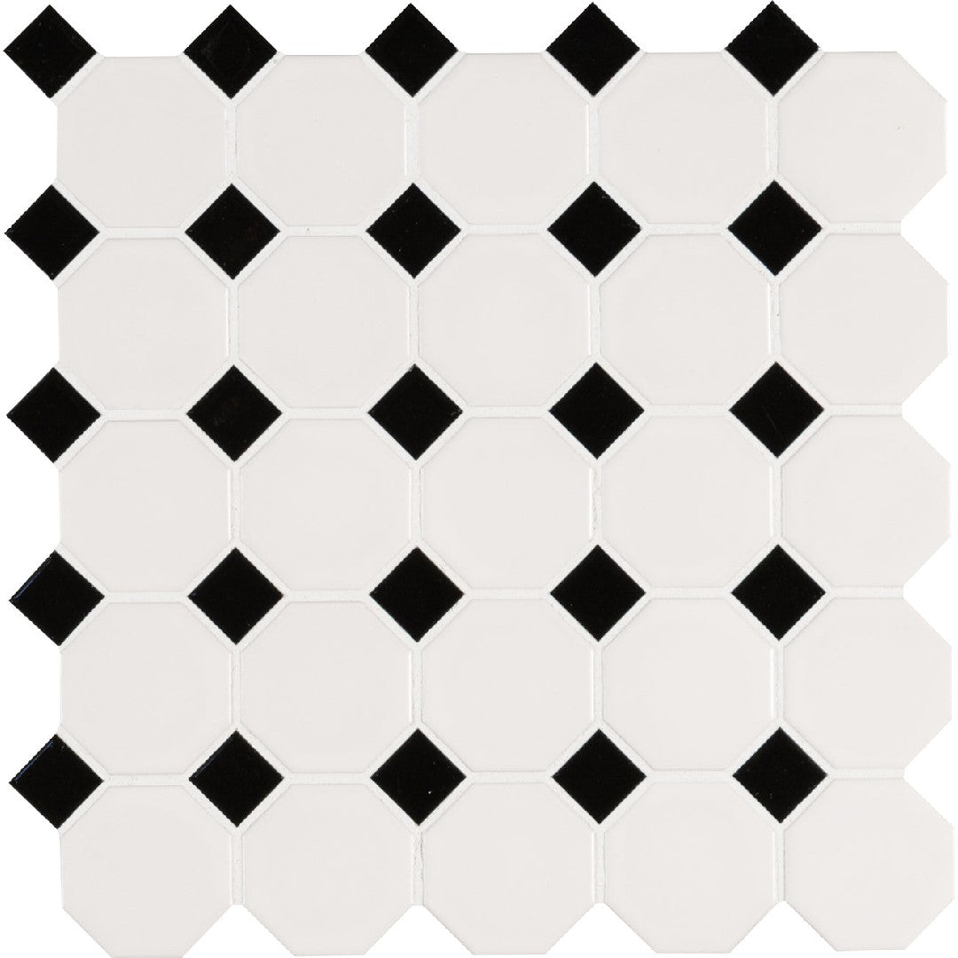MS International Domino Retro 12" x 12" Matte Octagon Porcelain Mosaic