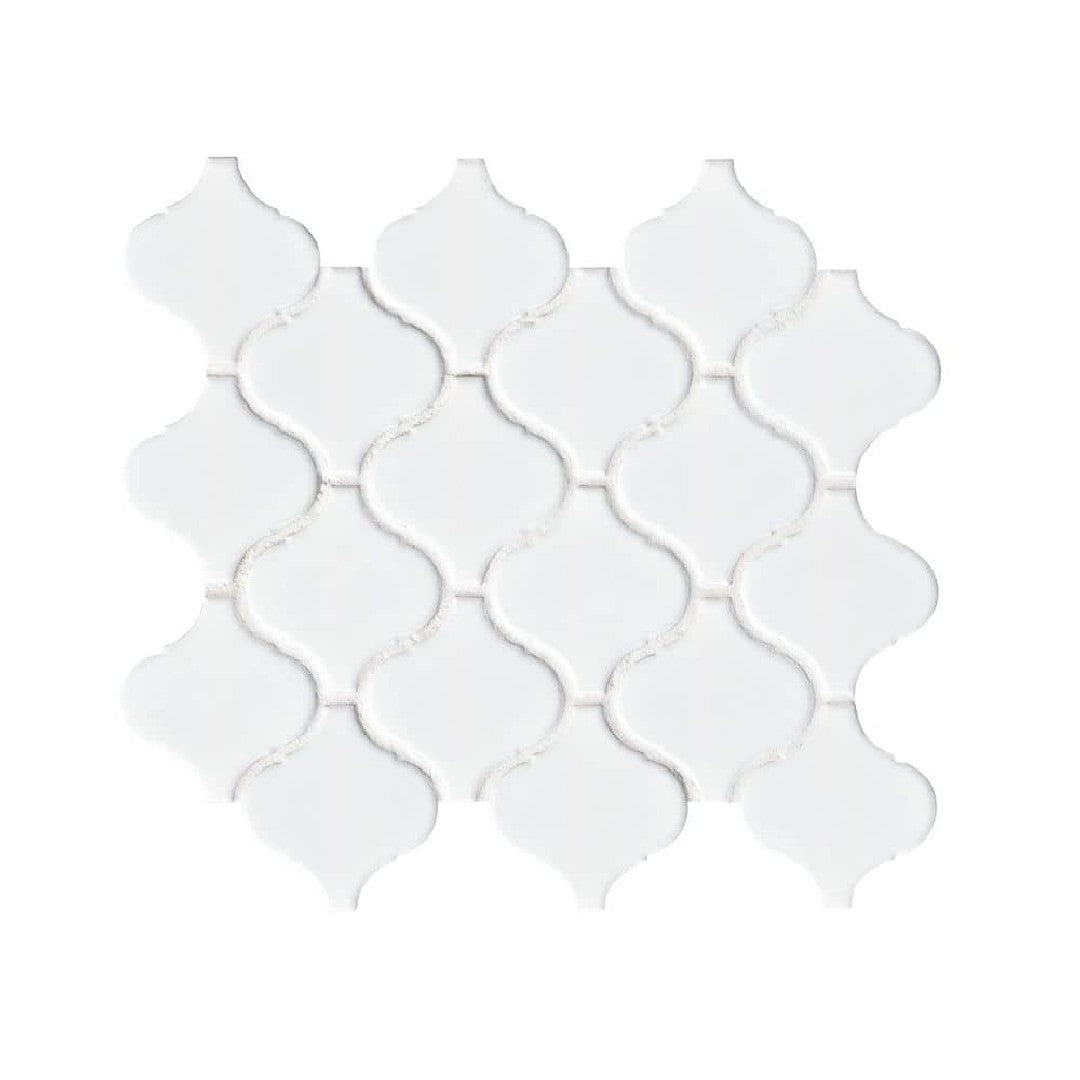 MS International Domino Retro 11.30" x 12.20" Glossy Arabesque Porcelain Mosaic