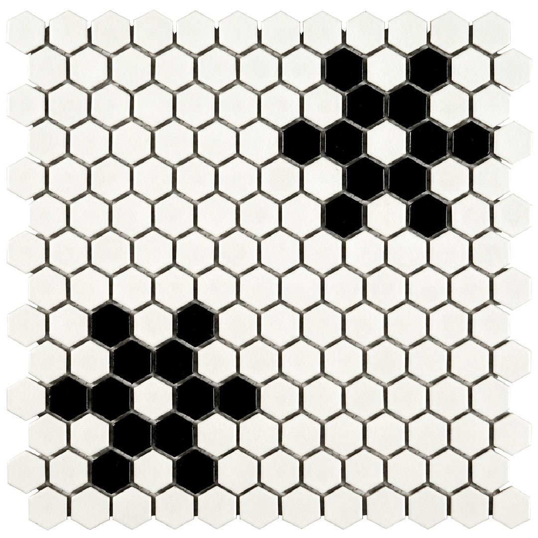 MS International Domino 11.81" x 11.81" Hexagon Porcelain Mosaic