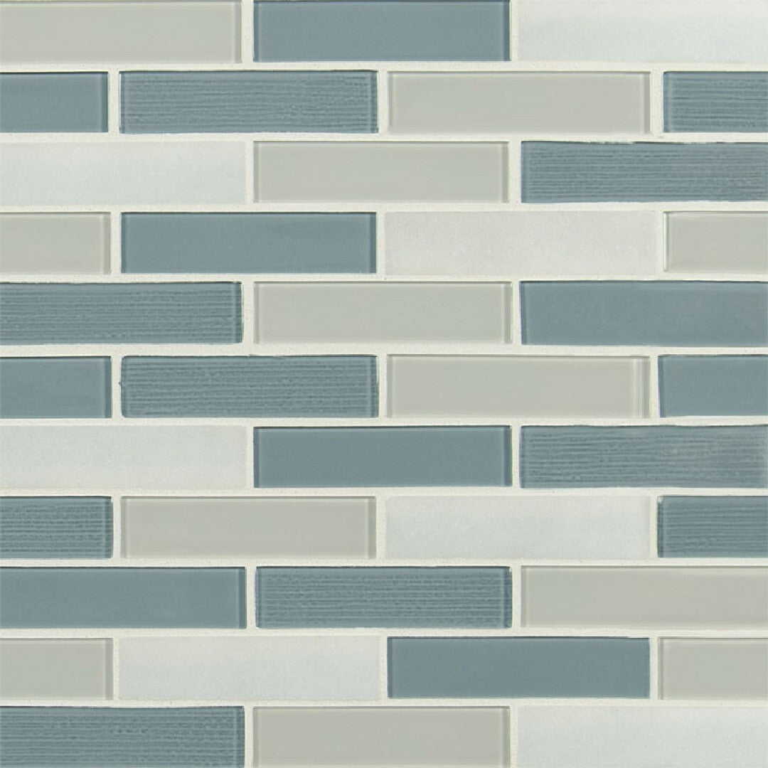 MS International Decorative Blend 12" x 12" Glass & Stone Mosaic