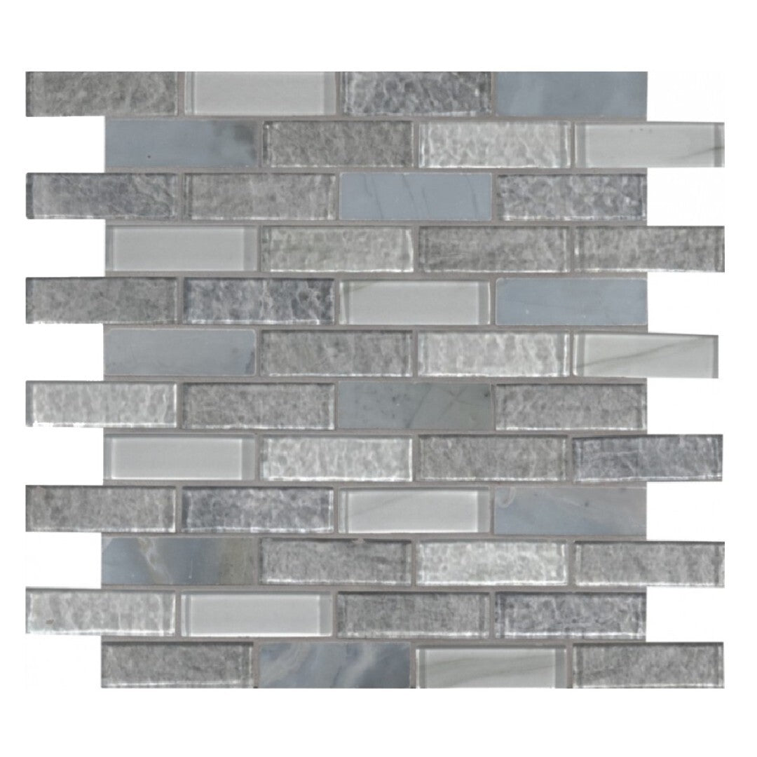 MS International Decorative Blend 11.63" x 11.72" Brick Glass & Stone Mosaic