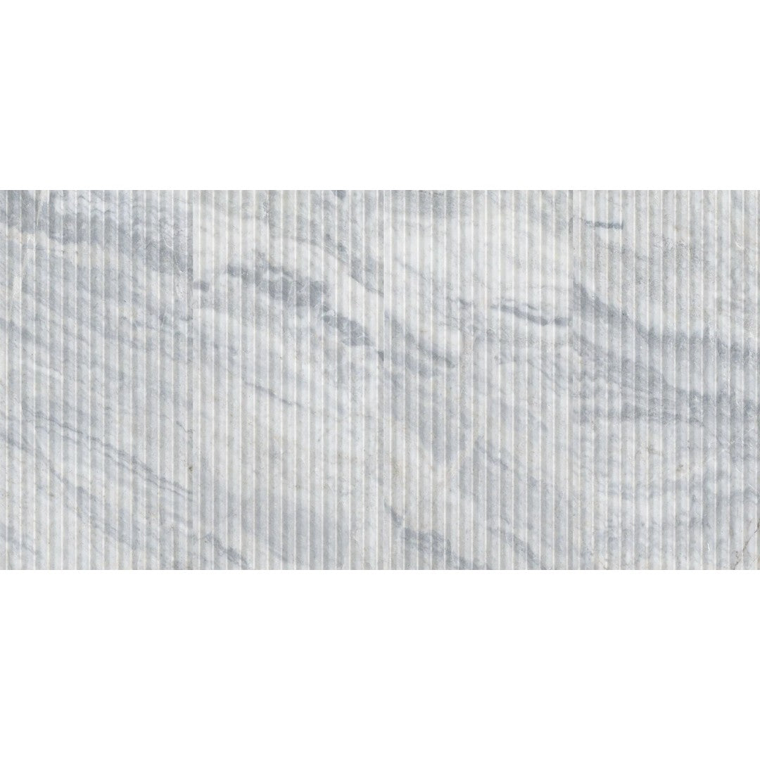 MS International Capri Blue 12" x 24" Honed Marble Fluted Tile