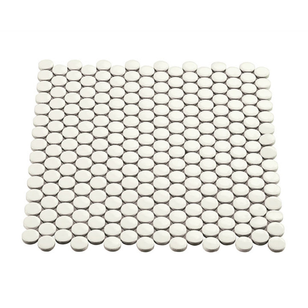 Crossville Multiplier 11.5" x 12.76" Gloss Porcelain 0.75" Penny Round Mosaic
