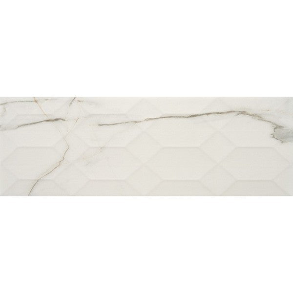 American Olean Mythique Marble 8" x 24" Matte Ceramic Multi Wave Crest Tile