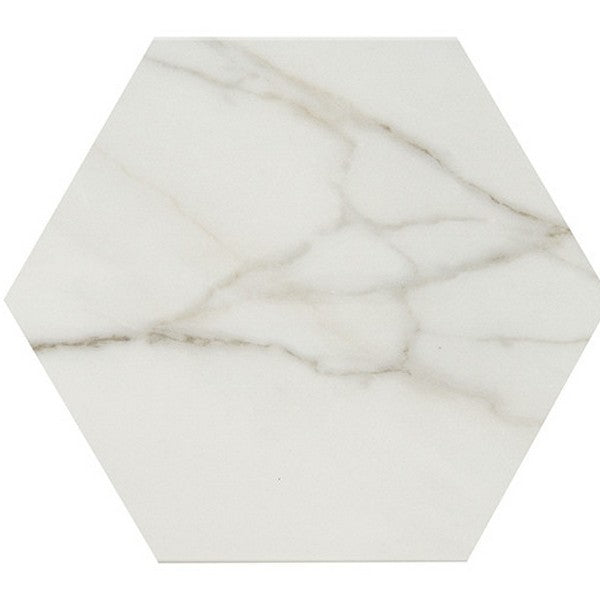 Chesapeake Pine Ridge 8" Marble Look Matte Glaze Hexagon Tile