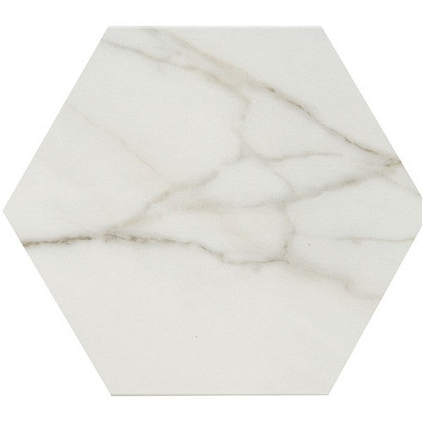 American Olean Mythique Marble 7.88" x 9.13" Matte Hexagon Porcelain Tile