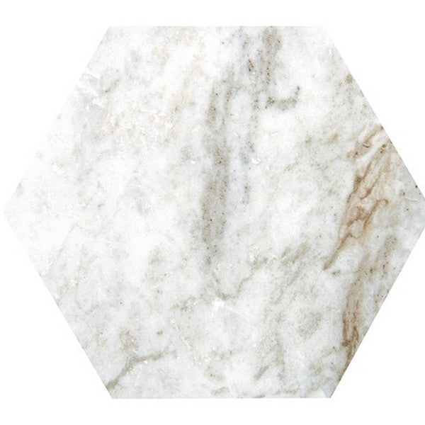 American Olean Mythique Marble 7.88" x 9.13" Matte Hexagon Porcelain Tile