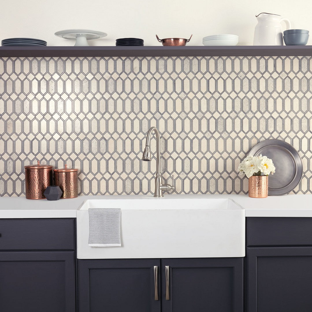 Marazzi-Castellina-Stone-Mosaics-13-x-15-Polished-Linear-Hexagon-Mosaic-White-Gray