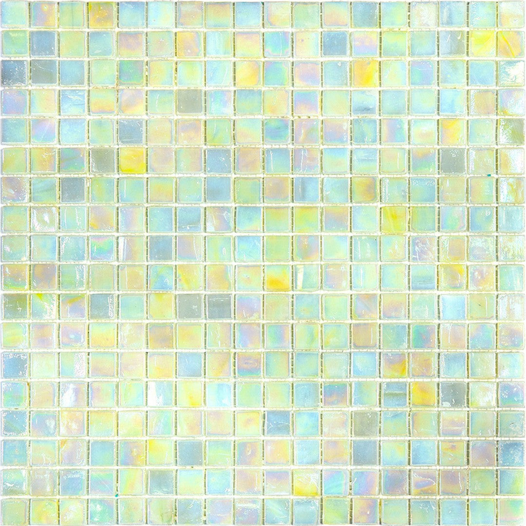 MiR Alma Solid Color 0.6" Nibble Beige 11.6" x 11.6" Glass Mosaic