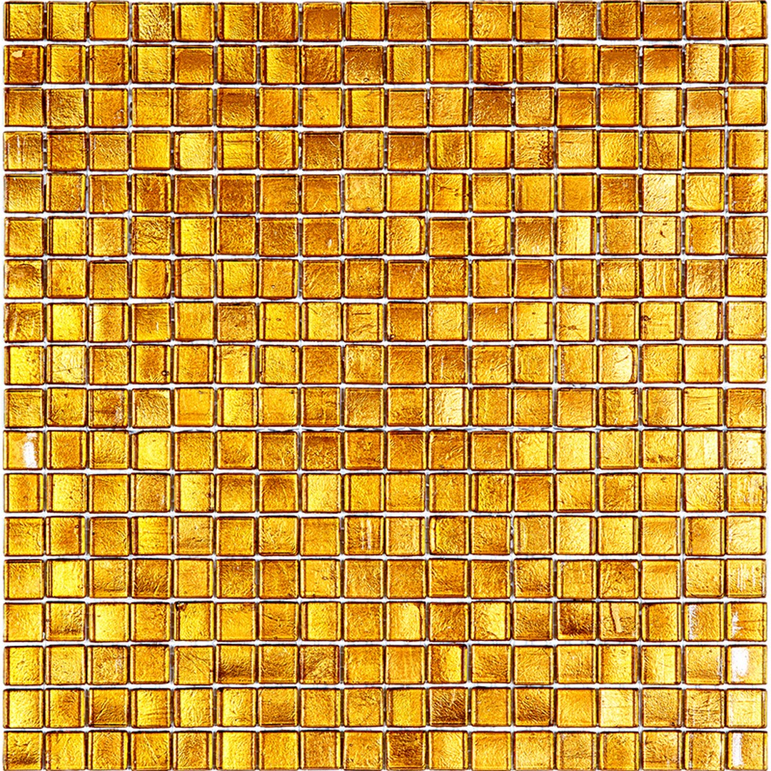 MiR Alma Solid Color 0.6" Nibble Brown 11.6" x 11.6" Glass Mosaic