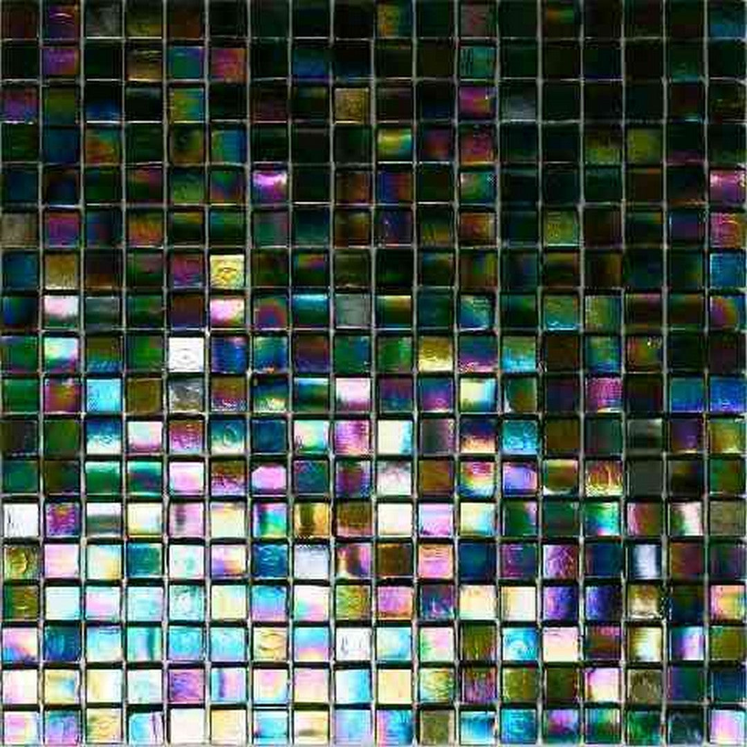 MiR Alma Solid Color 0.6" Nibble Green 11.6" x 11.6" Glass Mosaic