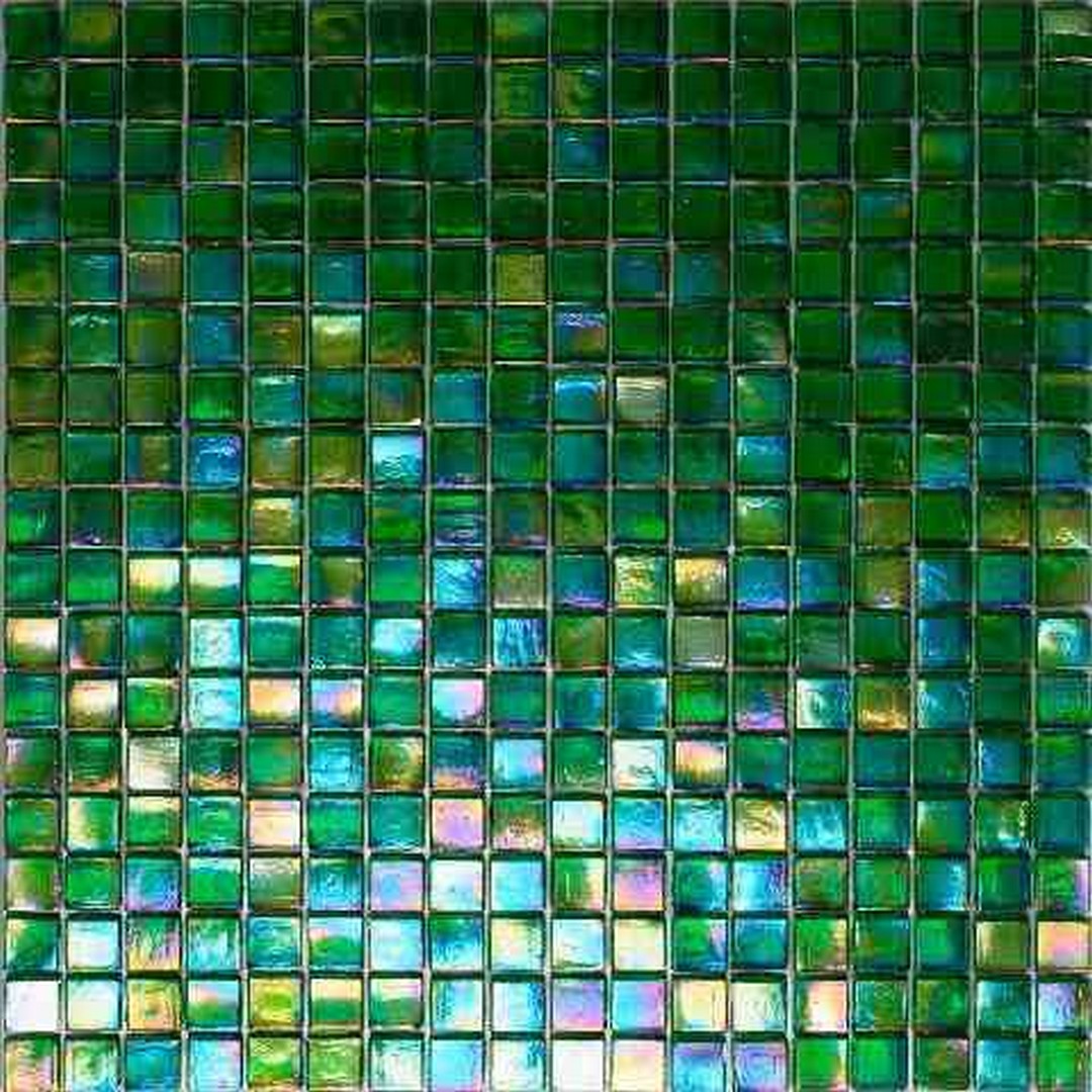 MiR Alma Solid Color 0.6" Nibble Green 11.6" x 11.6" Glass Mosaic