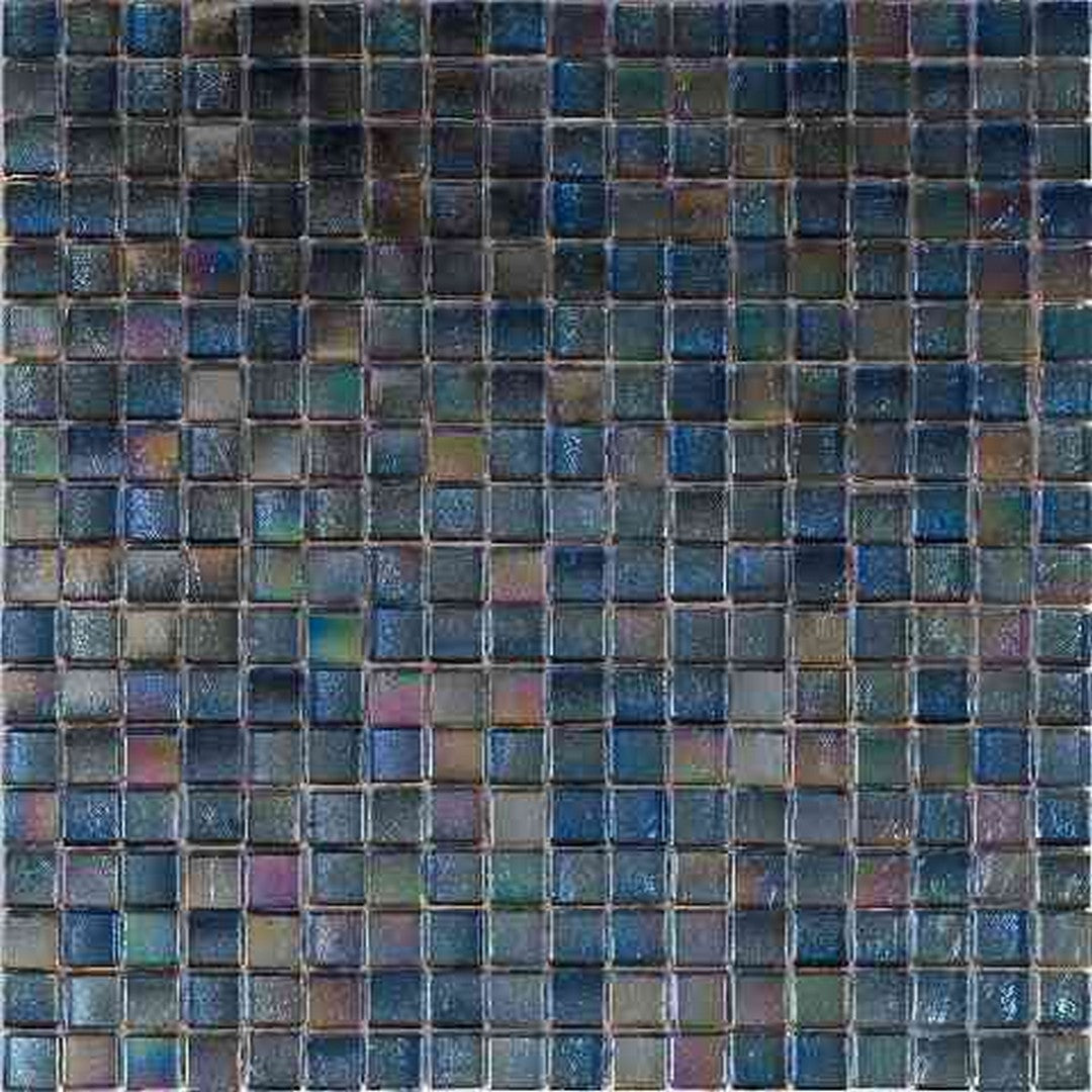 MiR Alma Solid Color 0.6" Nibble Grey 11.6" x 11.6" Glass Mosaic
