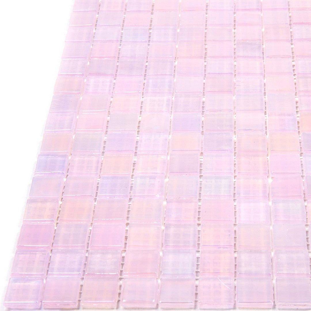 MiR-Alma-Solid-Color-0.6-Nibble-Pink-11.6-x-11.6-Glass-Mosaic-Pink-(NN45)
