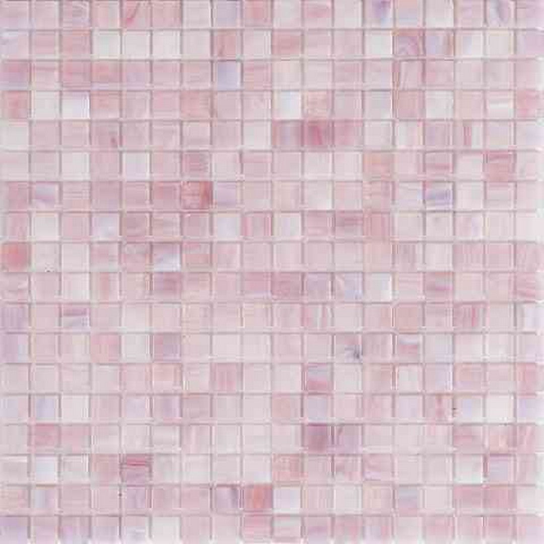 MiR Alma Solid Color 0.6" Nibble Red 11.6" x 11.6" Glass Mosaic