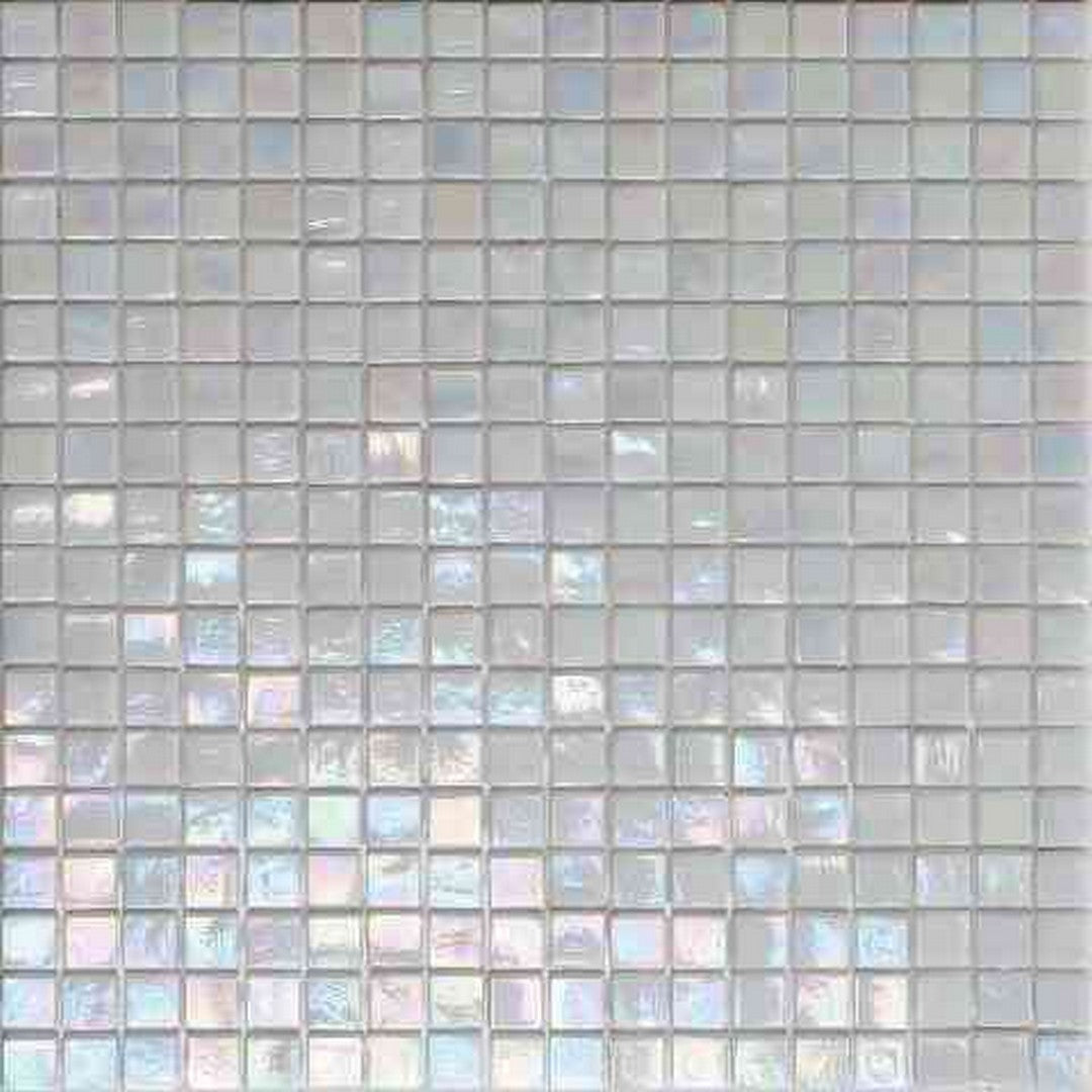 MiR Alma Solid Color 0.6" Nibble White 11.6" x 11.6" Glass Mosaic