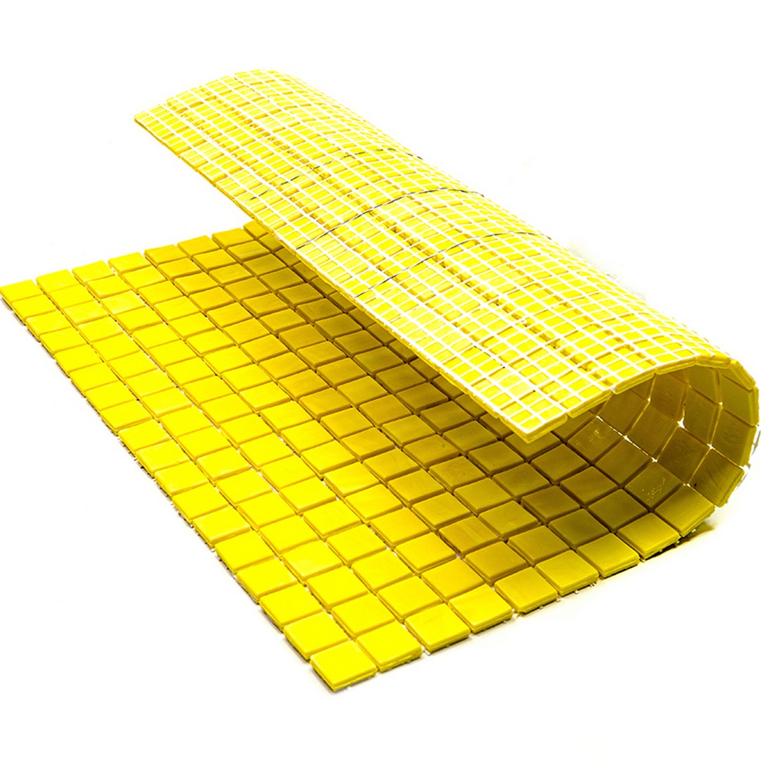 MiR-Alma-Solid-Color-0.6-Nibble-Yellow-11.6-x-11.6-Glass-Mosaic-Yellow-(NC0709)