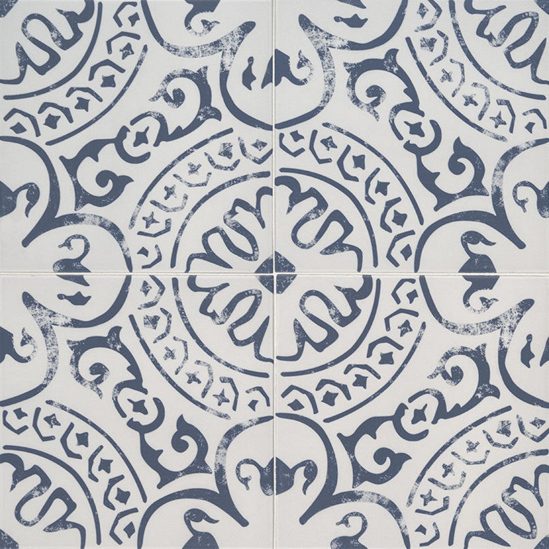 MS International Kenzzi 8" x 8" Matte Glaze Porcelain Encaustic Wall Tile