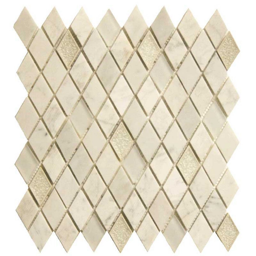 Maniscalco Bennelong Point 12" x 12" Stone & Glass Blend Diamond Mosaic