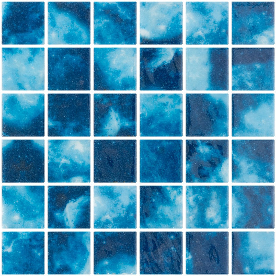 Tesoro Vanguard 12.25" x 12.25" Dot Mounted Glass 2" Mosaic