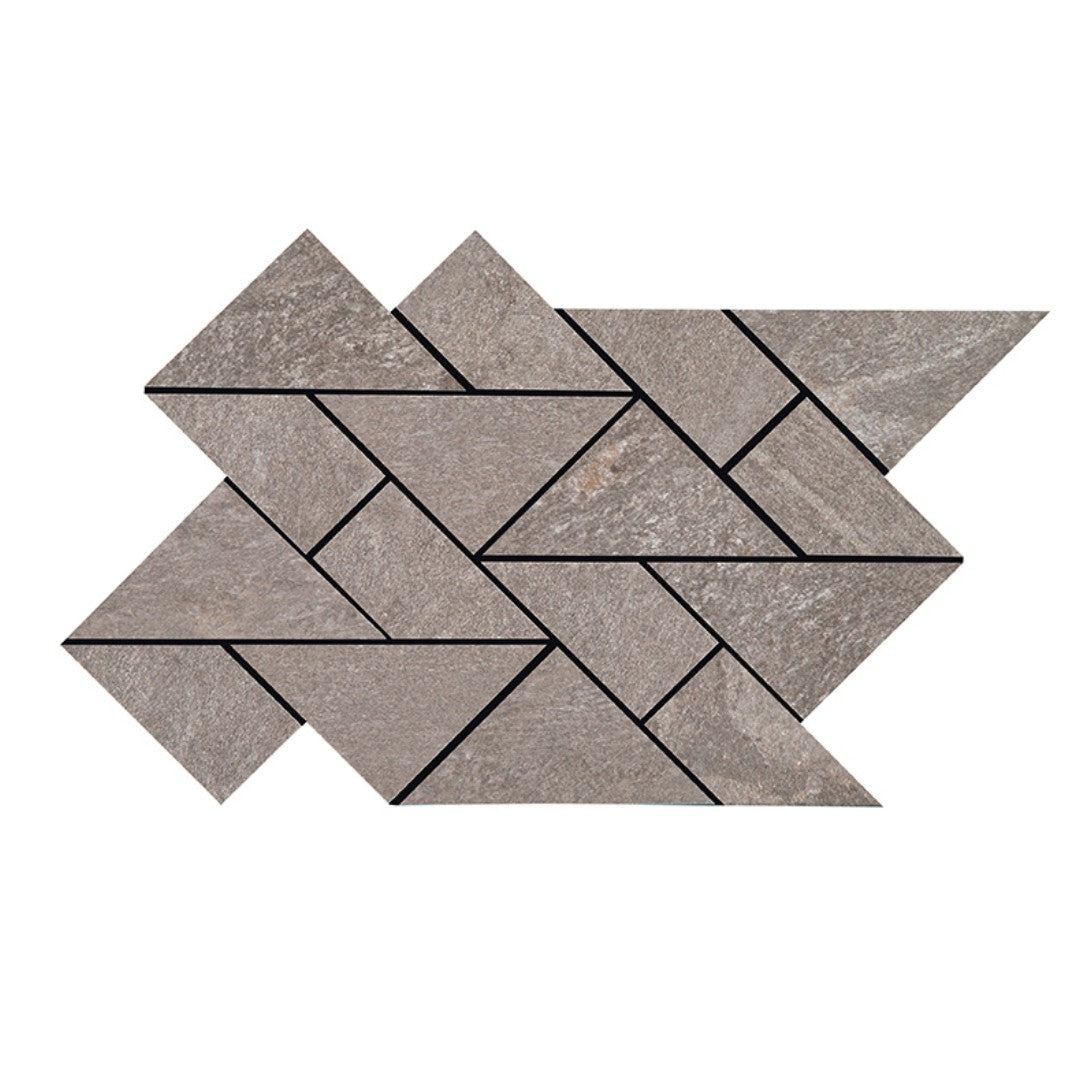 Crossville Owen Stone 8.55" x 14.65" Leathered Porcelain Multi Shape Mosaic