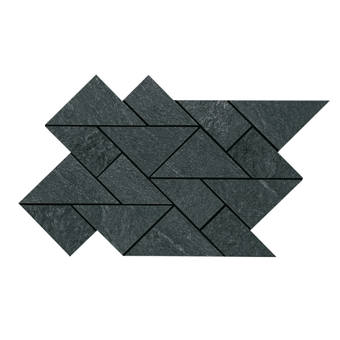 Crossville Owen Stone 8.55" x 14.65" Leathered Porcelain Multi Shape Mosaic